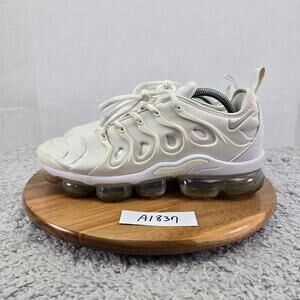 Nike Air Vapormax Plus White Casual Athletic Daily Sneakers Mens 9 924453-100